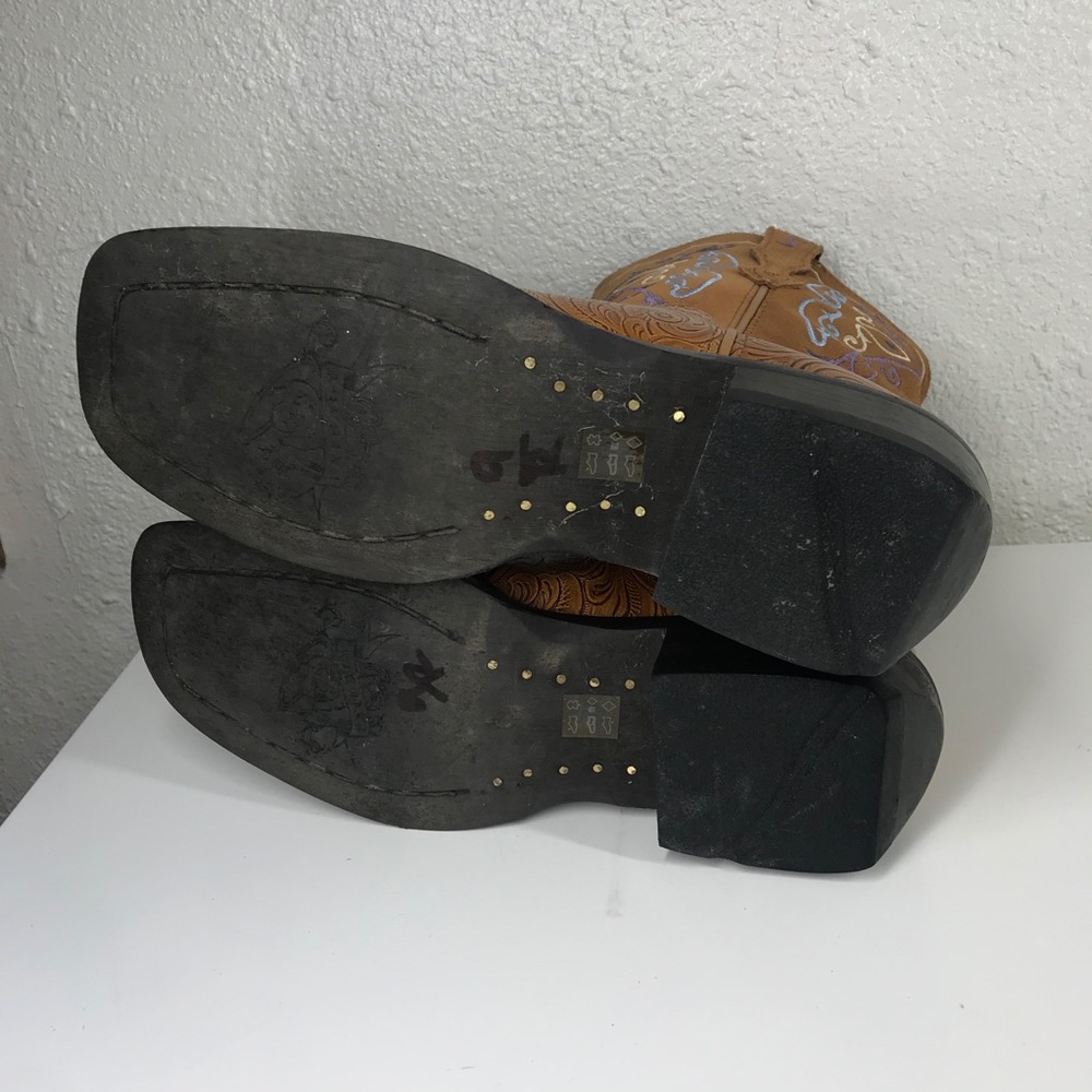 Ariat Fatbaby Floral Printed Square Toe Boots 6B - Picture 7 of 9